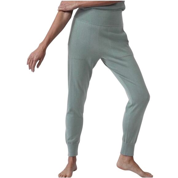 Athleta Pants - Athleta Leisure Daydream Sweater Sleep Jogger Wool Tencel Green Medium 985735